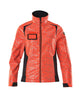 Mascot Accelerate Safe Ladies Fit Softshell Jacket with Reflectors #colour_hi-vis-red-dark-navy