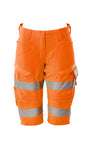 Mascot Accelerate Safe Ladies Diamond Fit Stretch Shorts #colour_hi-vis-orange