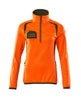 Mascot Accelerate Safe Ladies Half Zip Microfleece #colour_hi-vis-orange-moss-green