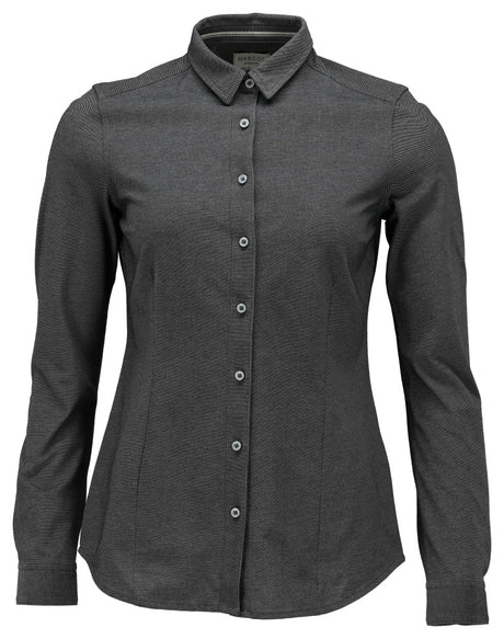 Mascot Frontline Modern Fit Ladies Stretch Shirt #colour_dark-anthracite-light-grey-flecked