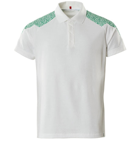 Mascot Food & Care Polo Shirt #colour_white-grass-green