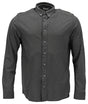 Mascot Frontline Slim Fit Stretch Shirt #colour_dark-anthracite-light-grey-flecked