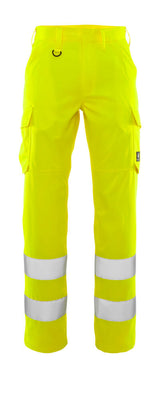 Mascot Safe Light Thigh Pocket Trousers #colour_hi-vis-yellow