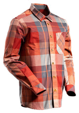 Mascot Customized Checked Flannel Shirt #colour_autumn-red-checked