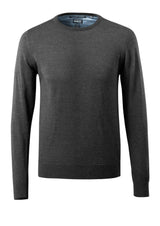 Mascot Frontline Merino Wool Knitted Round Neck Jumper #colour_dark-anthracite-light-grey-flecked