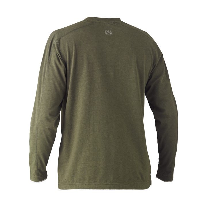 Bisley Flex & Move Long Sleeve Cotton Henley T-Shirt