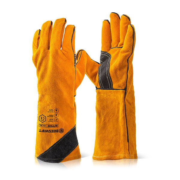 Beeswift Premium Golden Welders Gauntlet Gold