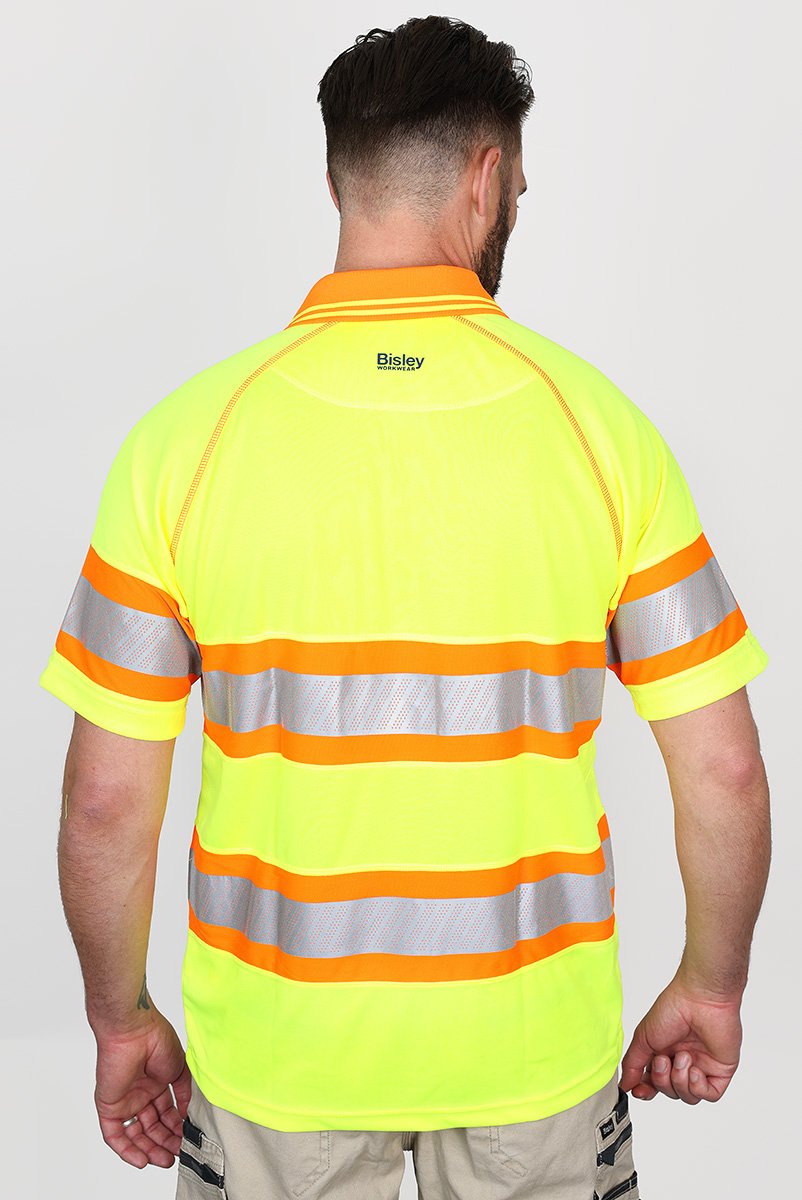 Bisley Taped Double Hi-Vis Mesh Polo Shirt