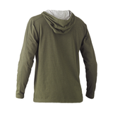 Bisley Flex & Move Cotton Hooded Long Sleeve T-Shirt