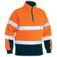 Bisley Taped Hi-Vis Fleece 1/4 Zip Pullover Jumper