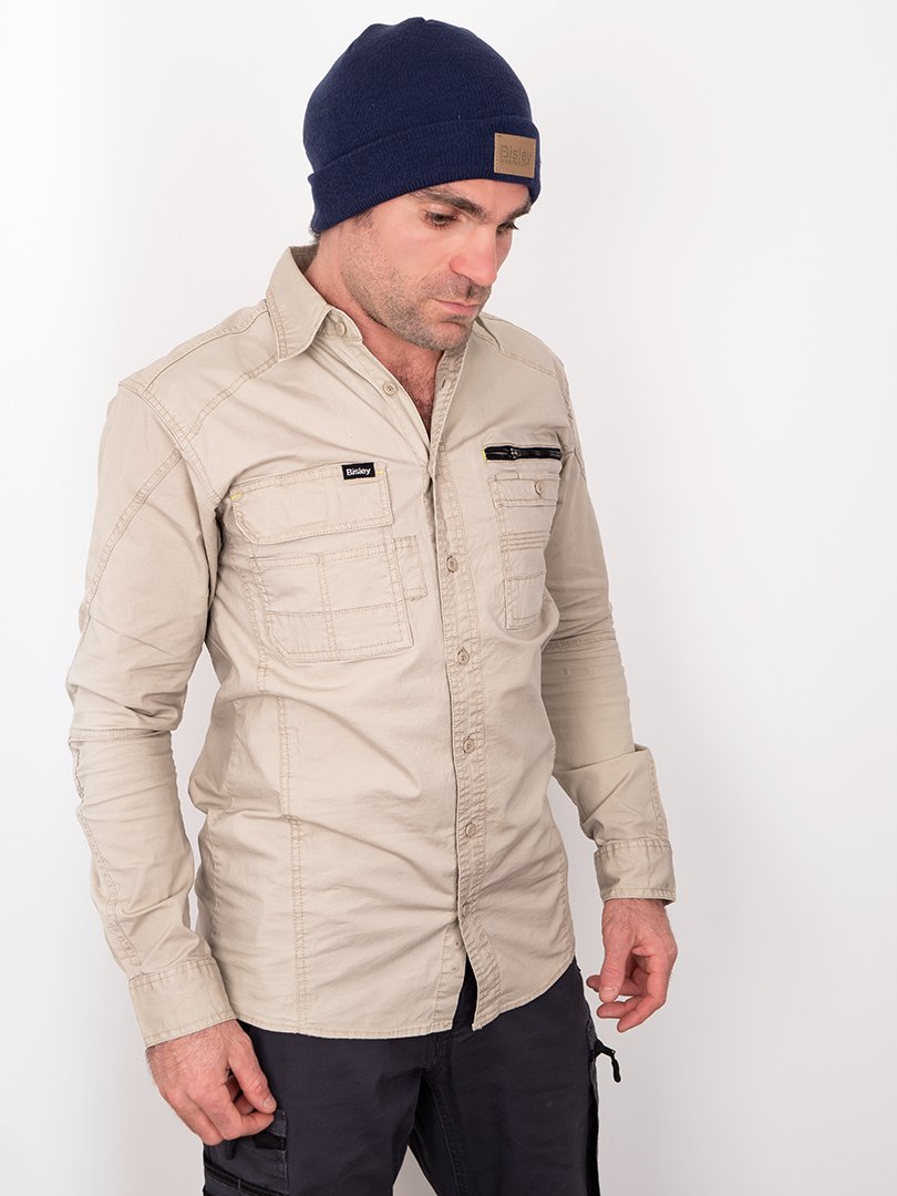 Bisley Flex & Move Long Sleeve Utility Work Shirt