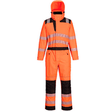 Portwest PW3 Hi-Vis Rain Coverall #colour_orange-black