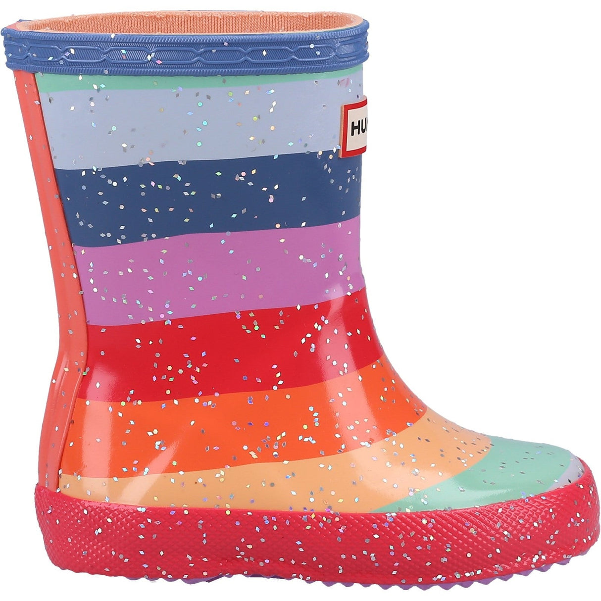 Hunter Original Kid's First Classic Rainbow Giant Glitter Boots