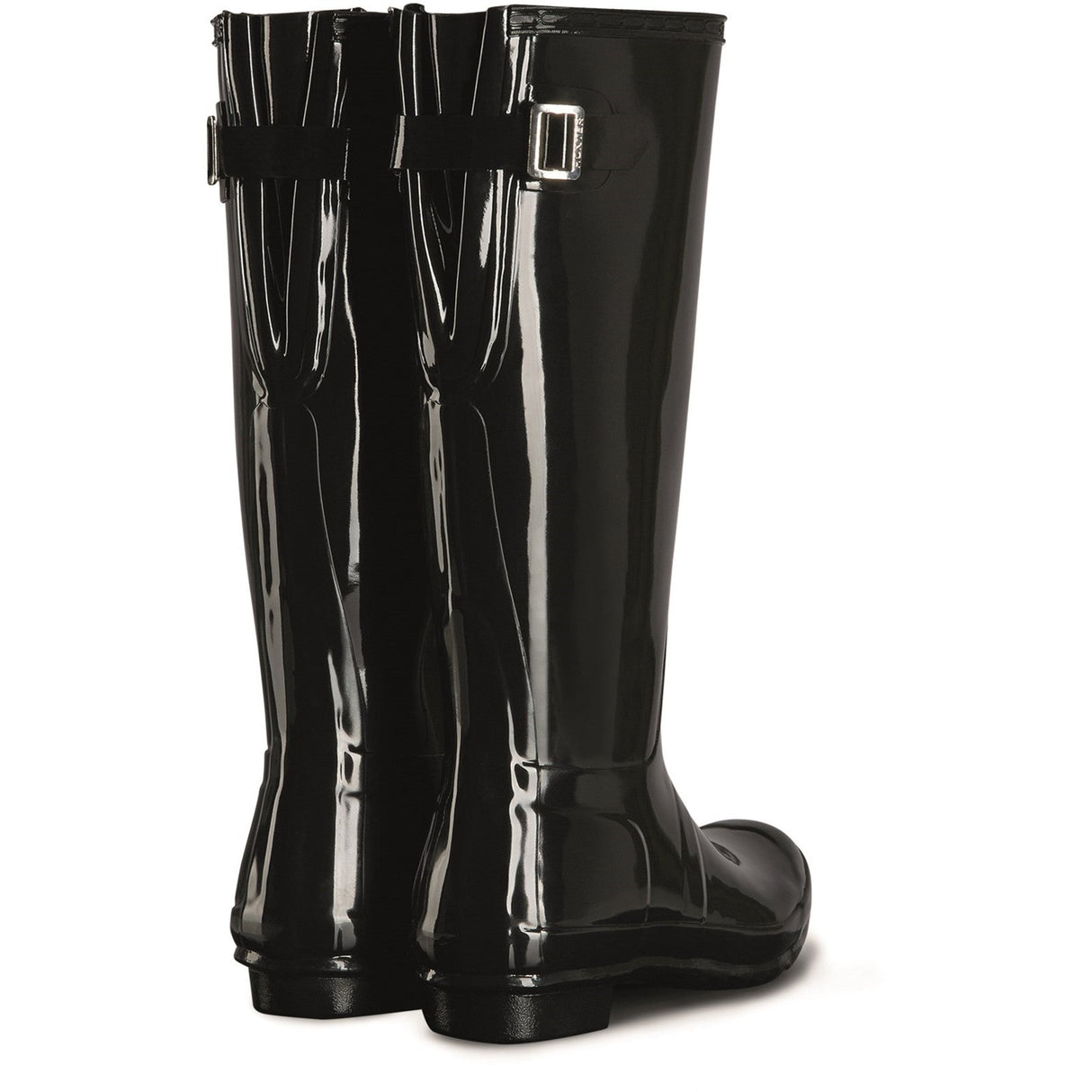 Hunter Women's Tall Back Adjustable Gloss Wellington Boots